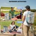thumbnail image 2 of Rustic Style Cooler Backpack - 20L Insulated Soft Cooler Bag, Vintage Design for Picnic & Beach, 2 of 4