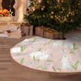 thumbnail image 6 of Daiia Rabbit Drawing Merry Christmas Tree Skirt , Xmas Large Lace-up Tree Skirt, Santa Snowflakes Rustic Home Decorations New Year Party Farmhouse Decor-48", 6 of 7