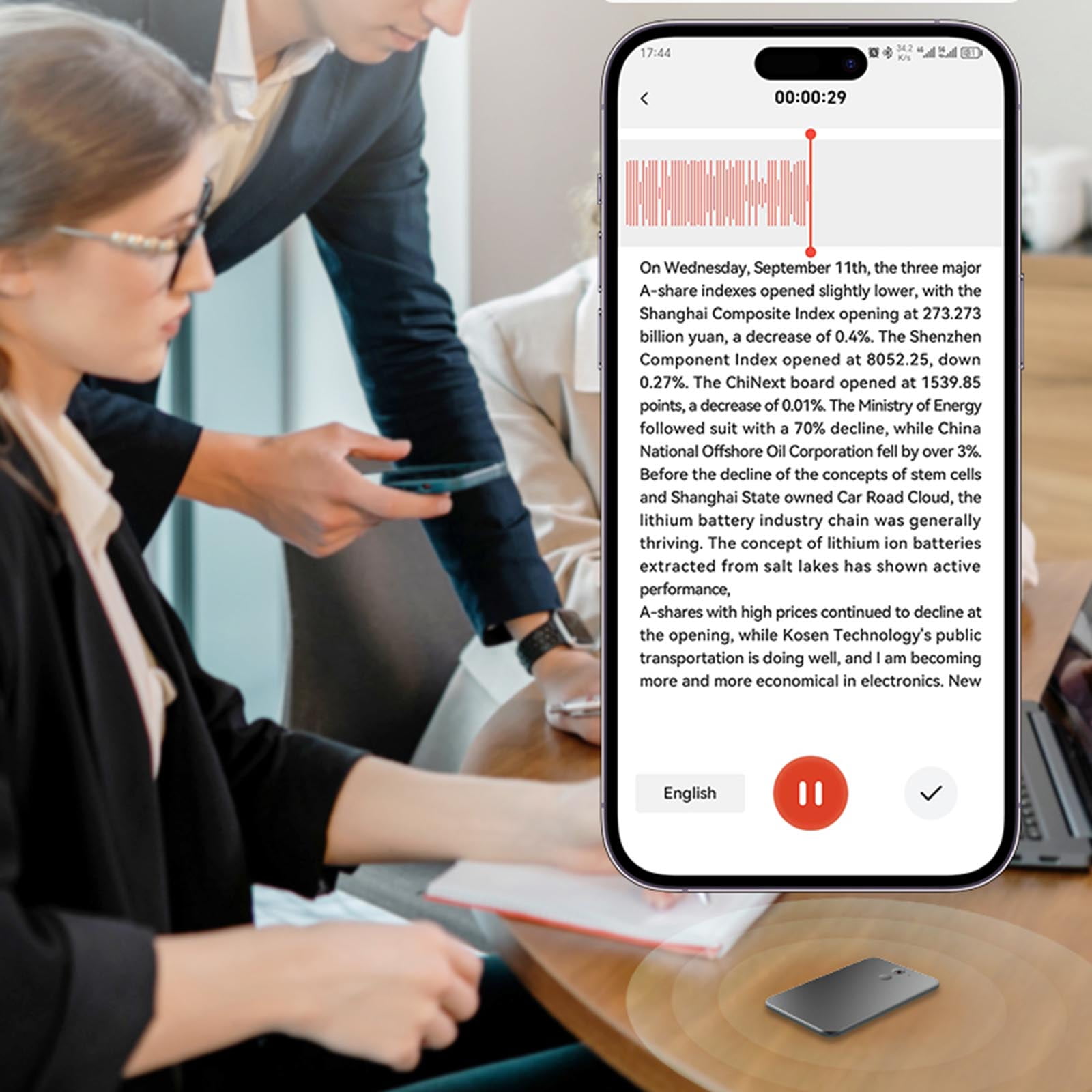 HUISZJ AI Voice Recorder, 2026 New AI Voice Portable, Real-Time Transcription Tool Digital Recording Device