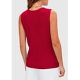 thumbnail image 2 of Chaleco tipo suéter PRETTYGARDEN para mujer, verano 2025, rojo, talla M, 2 of 9