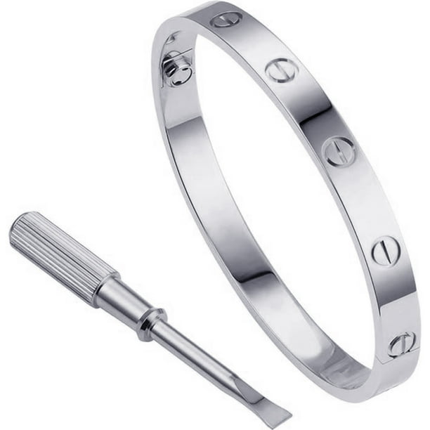 Love Series Pulsera Brazalete Diseño de tornillo Bisagra Joyería de acero inoxidable