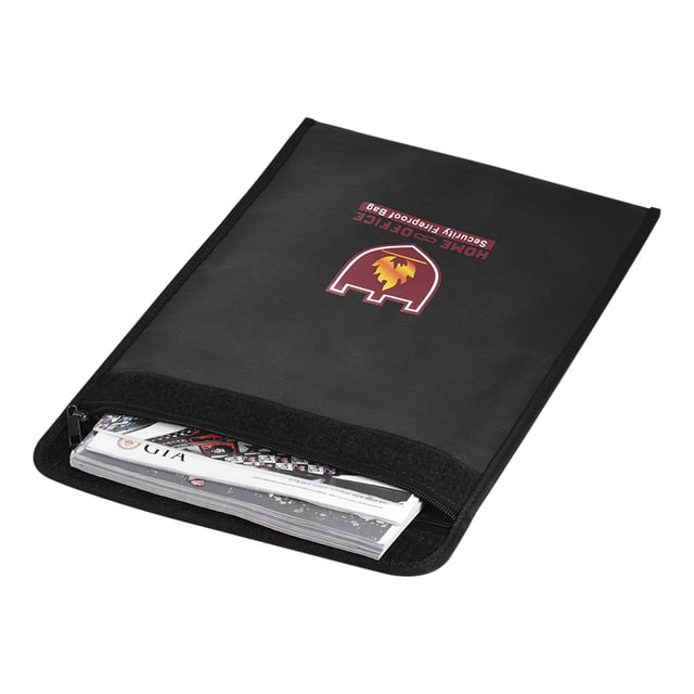 Abody Fireproof Money Document File Bag Pouch Cash Bank Cards Passport Valuables Organizer Holder Storage for Home Office