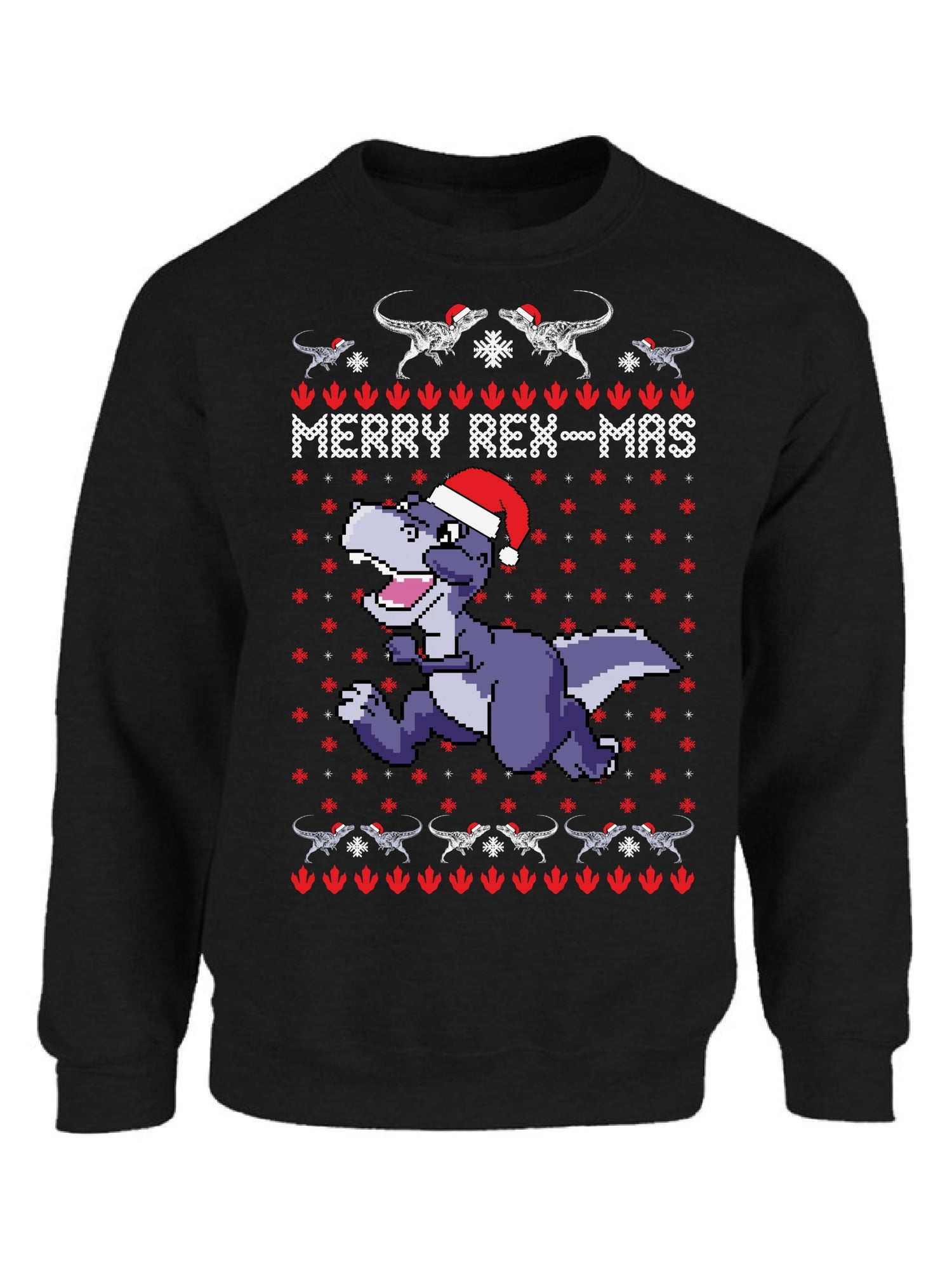 Mezee Mezee Merry Rexmas Ugly Christmas Sweatshirt Christmas Dinosaur