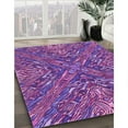 thumbnail image 3 of Ahgly Company Machine Washable Indoor Square Transitional Dark Magenta Purple Area Rugs, 6' Square, 3 of 7