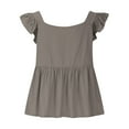 thumbnail image 5 of LADIGASU Women's Loose Casual Solid Color Round Neck Sleeveless Top, 5 of 9