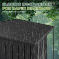 thumbnail image 7 of BaPiPro 6x4 ft Metal Storage Shed with Hardtop Pergola – 12x6 ft 2-in-1 Black Outdoor Tool Shed & Bike Shelter, Weatherproof with Lockable Door, 7 of 7