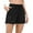 Black, variant on Women's Drawstring Board Shorts High Rise Bandeau Shorts Swims Bottoms for Women