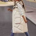 thumbnail image 2 of Niaviben Long Vest for Women Sleeveless Hooded Vest Plus Size Puffer Vest Puffy Coat Women Shirts Casual Jackets Women Ladies Vest White 2XL, 2 of 6