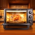 thumbnail image 3 of 34QT/32L Kitchen Convection Oven,Countertop Toaster Oven with 60-Min Timer,Crispy Roast,Dehydrate,Rotisserie,6 Accessories Included,Black, 3 of 8