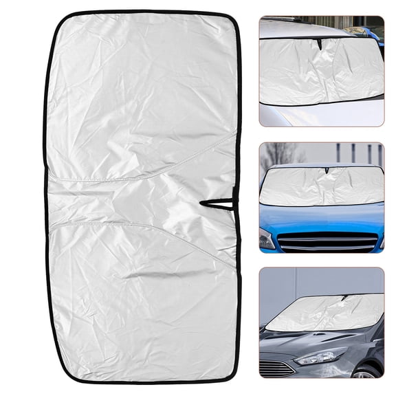COOPHYA Car Windscreen Sun Shade with Coated Fabric, Windshield Protector, 1 Set for UV and Heat
