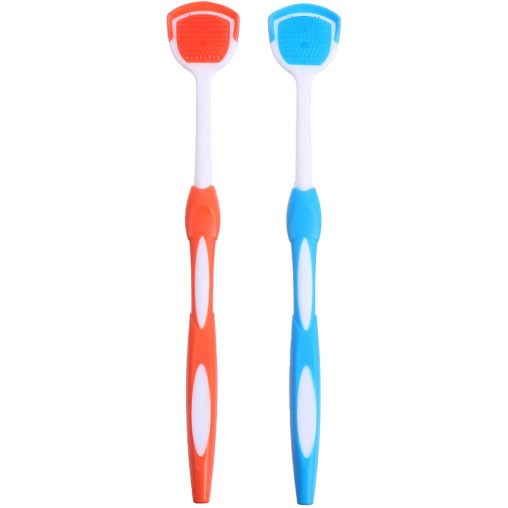 Homemaxs 2Pcs Tongue Cleaners Brushes for Adult Tongue Scrapers Tongue Scrubbers Adult Tongue