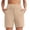 W10-Beige, variant on Womens Pants High Waist Sleek Solid Color Flex Yoga Shorts Lightweight Stretchy Gym Shorts Army Green L