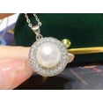 thumbnail image 2 of K-KED Gorgeous AAAA 9-10mm south sea White stud pearl pendant &earring&ring set 925s, 2 of 4