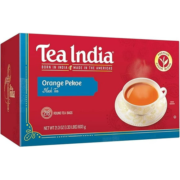 Tea India Orange Pekoe Black Tea Bags, 216 Tea bags, 681 g