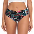 thumbnail image 1 of Fotbe Paisley Calzones Estampados para Mujer – Ropa Interior de Algodón, Cómoda, Suave y Elástica-X-Small, 1 of 6