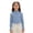 Blue, variant on Girls Ribbed Long Sleeve Shirt Soft Stretch Blend Tee for Kids Comfortable Casual Top with Classic Fit Rare Too Toddler Girl Kids Blank T Shirts Toddler Girl 2t 4t T Shirts Girls Cat And