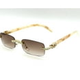 thumbnail image 2 of Fashion Revolt by Fashion Revolt Elegant Classic Square Hip Hop Sunglasses, Beige, 1-Piece, 2 of 5