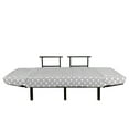 thumbnail image 3 of Floral Futon Couch, Tree Pattern with Leaves Inside Circles Monochrome Mother Earth Illustration, Daybed with Metal Frame Upholstered Sofa for Living Dorm, Loveseat, Grey White, by Ambesonne, 3 of 4
