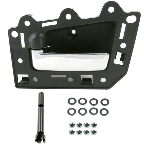 Dorman 82154 Front Driver Side Interior Door Handle for Specific Jeep Models, Chrome Lever; Black Housing
