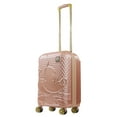thumbnail image 4 of Disney Mickey Mouse 22 Inch Rolling Luggage, Textured Hardshell Carry On Suitcase with Spinner Wheels and 2 ID Tags, Rose Gold, 4 of 7