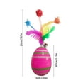 thumbnail image 3 of 2.36 x 2.36 x 7.87 inch Easter Themed Cat Toy with Feather Teaser for Wobbling Motion Entertainment and Hunting Stimulation Durable Plastic Construction for Cats, 3 of 6