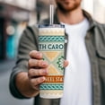 thumbnail image 5 of North Carolina NC Tar Heel State Travel Vacation Stamp 20oz Insulated Water Bottle Skinny Tumbler Includes Straw, 5 of 7