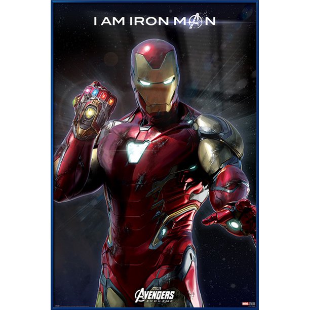 Avengers Endgame Framed Movie Poster I Am Iron Man Size 24 X 36 Walmart Com Walmart Com