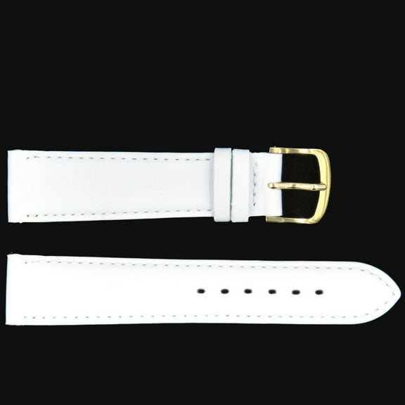 Soft White Genuine Nubuck Leather 16mm Short Ladies Watch Strap