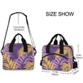 thumbnail image 3 of Lunch Bag Portable Crossbody Meal Bag Cooler Bag Insulated Lunch Bag Food Bag Handheld & Crossbody Design Super Cool Purple Leaf, 3 of 6