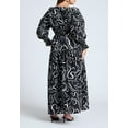 thumbnail image 2 of ELOQUII Women's Plus Size Printed V Neck Maxi Dress, 2 of 2