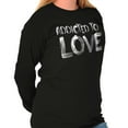 thumbnail image 4 of Addicted To Love Cute Romantic Gym Women's Long Sleeve T Shirt Brisco Brands S, 4 of 5