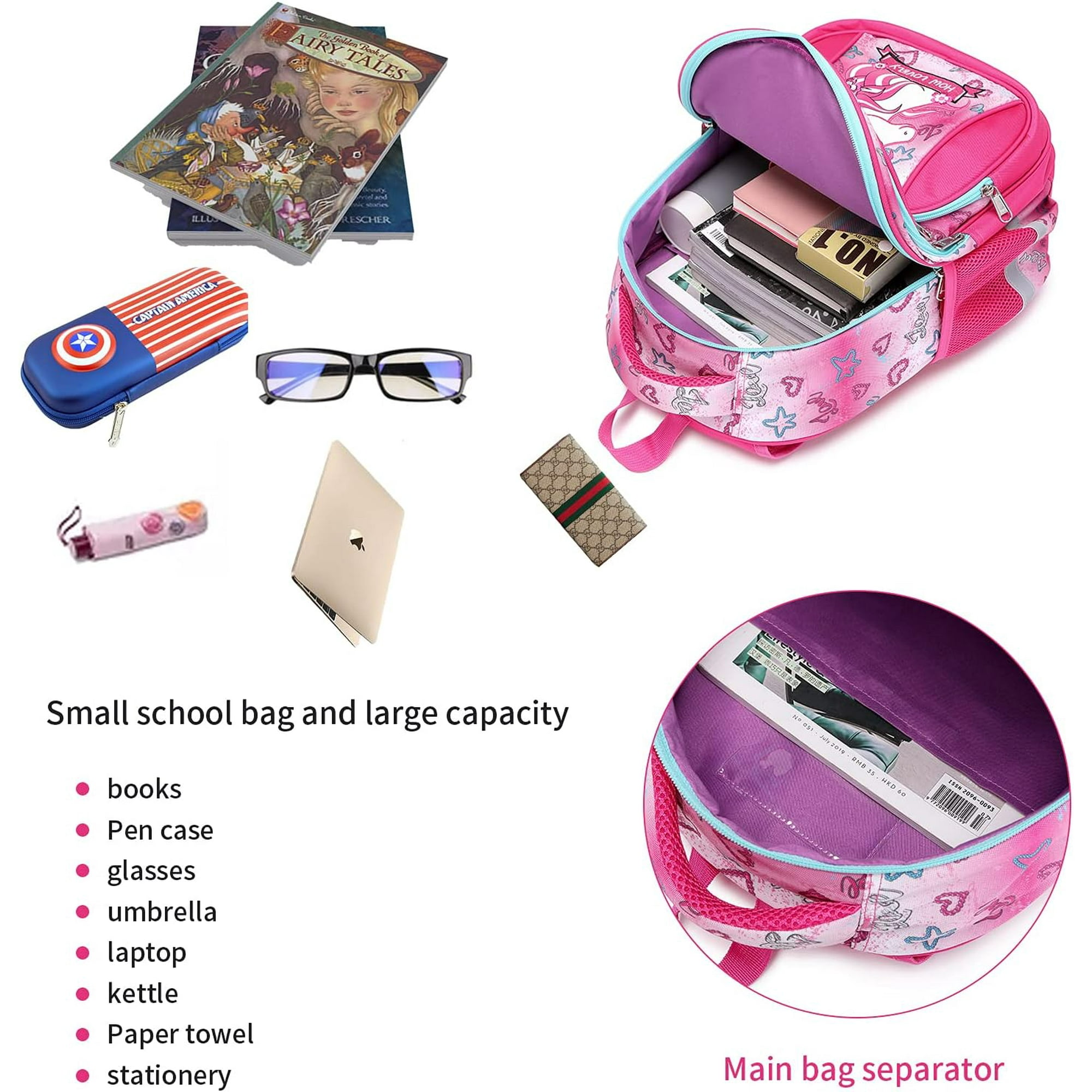 Mermaid Rolling Backpack For Girls – School Bag With Wheels, Includes Lunch Box & Pencil Case