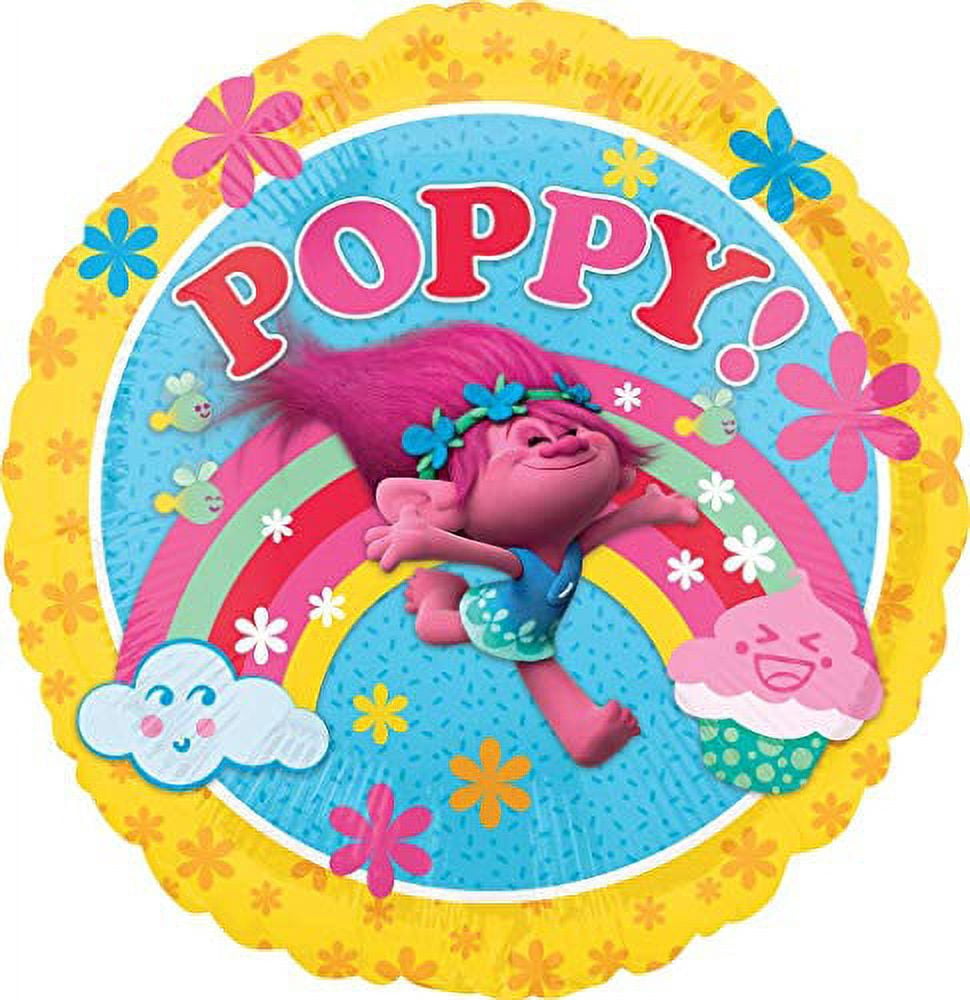 Trolls Party Supplies Poppy Birthday Balloon Bouquet Decorations 18 piece kit