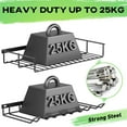 thumbnail image 6 of Yeabett Power Tool Organizer, 2 Layers Storage Rack with 4 Drill Holders, Heavy Duty Metal Floating Tool Shelf Garage Wall Mounted, 6 of 7
