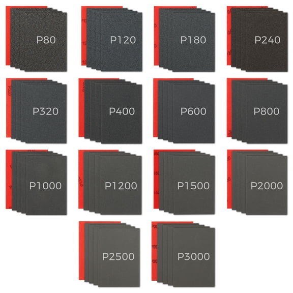 70PCS Sanding Sponge Assortment 80 to 3000 Grit Wet and Dry Hook Loop Foam Sanding Pads for Wood Metal Auto Paintwork Polishing, 2.7" x 3.9" x 0.2"
