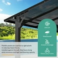 thumbnail image 7 of Walsunny Gazebos Hardtop 10' x 10' Outdoor Aluminum Pergola Heavy Duty Wall-Mounted Awnings with Sloped Roof for Patio,Deck, Backyard,Garden, 7 of 7