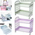 thumbnail image 2 of AMERTEER 2-Tier Assembled Storage Shelf Plastic Seasoning Storage Rack Countertop Shelf for Kitchen Desk Countertop Organizer New, 2 of 10