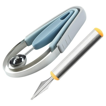 

HEMOTON 4pcs Stainless Steel Fruits Scoops Multi-function Fruit Digging Spoon Kitchen Tool Carving Tool