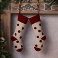 thumbnail image 4 of Adorno de calcetín navideño de lunares sólidos, 4 piezas, 4 of 5