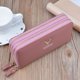 thumbnail image 5 of Cartera De Mujer con Doble Cremallera, Bolso De Mano Largo, Patrón De Lichi Simple A La Moda, Cartera De Doble Capa De Gran Capacidad, Bolsa para Teléfono Móvil, 5 of 6