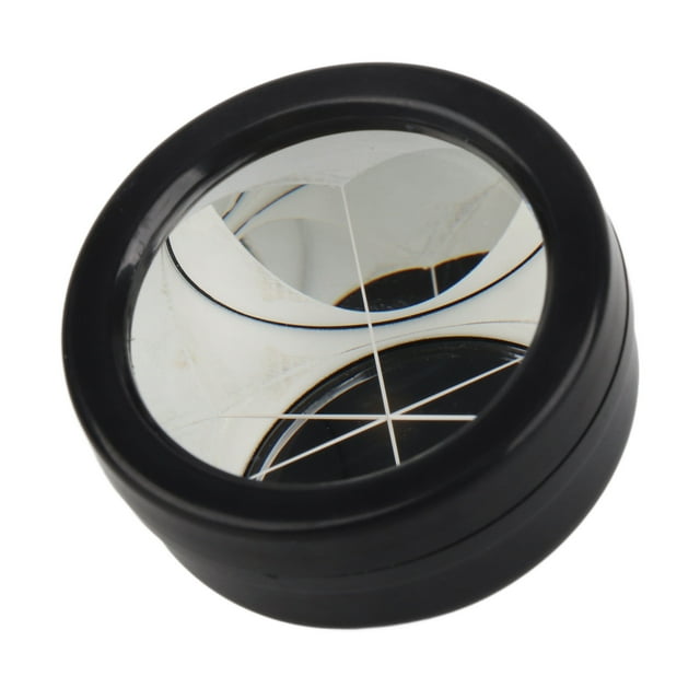 Verre Optique 1,5 Pouces Mini Prisme D\'arachide de Remplacement pour Total Station - Boîtier ABS, Diamètre du Verre 35mm, Haute Précision de Réflexion pour Mesure de Distorsion Tunnel/sous-Bord/route/pont - Léger