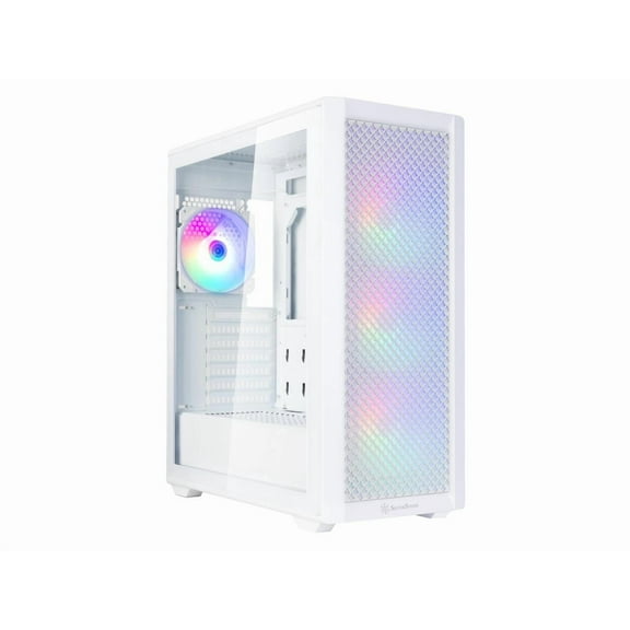 SilverStone Technology FARA 515XR White Compact ATX Tower Chassis with Four Included Rainbow Fans, SST-FA515XR-WG