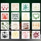 thumbnail image 1 of Plantilla de ventana de Navidad, 16 piezas, plantillas de Navidad reutilizables para niños y adultos, plantilla de Navidad de plástico para pintar ventanas, álbumes de recortes y manualidades (5 x 5 pulgadas) oso de fresa Electrónica, 1 of 5