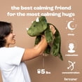 thumbnail image 2 of Brease Animal de peluche de dinosaurio verde con peso de 5 lb - Dino de peluche grande y lindo para un abrazo suave y tiempos de paz Compañero abrazable para niños y adultos Peluche pesado ideal para, 2 of 4