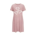 thumbnail image 5 of Oksale Cute Love Printing Sleep Shirts for Women Soft Cozy Cotton Mini Night Gown Short Sleeve Round Neck Summer Sleepwear for Holiday 2025 Pink XXL, 5 of 7