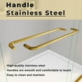 thumbnail image 2 of 56-60 in.W x 72 in.H Double Sliding Framed Shower Door,Clear Tempered Glass,Stainless Steel Frame,Brushed Gold, 2 of 5