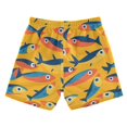 thumbnail image 7 of FORMRS Boys Swim Trunks Quick Dry Mesh Liner Boardshorts Sizes XS-XL, Yellow Sardines Pattern, 7 of 7