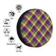 thumbnail image 4 of Naloa Mardi Gras Plaid PVC Leather Spare Tire Wheel Cover for Car Truck SUV Camper Trailer Universal Fit many size17 inch, 4 of 6