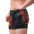thumbnail image 2 of Gukieu Lone Rider Under Red Sky Print Men's Boxer Briefs, High Elastic Moisture Wicking Boxer Briefs Underwear-Medium, 2 of 5