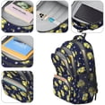 thumbnail image 4 of Lemon and Blossom Navy Pattern Cute School Backpack Bag with Padded Back and Adjustable Shoulder Straps 16.9 X 12.6 X 5.9 Inches, 4 of 5